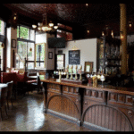 Traditional London pub interior