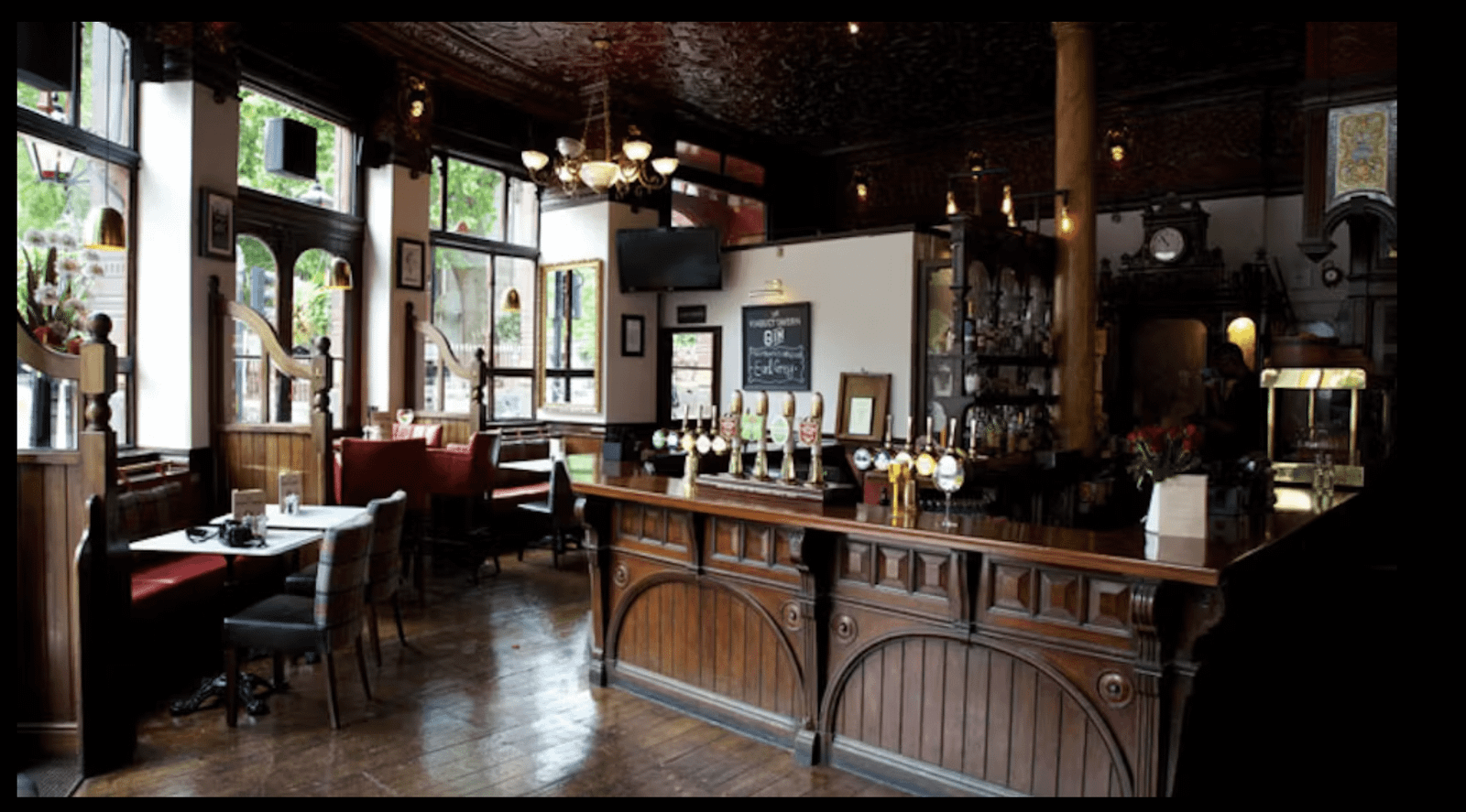 Traditional London pub interior