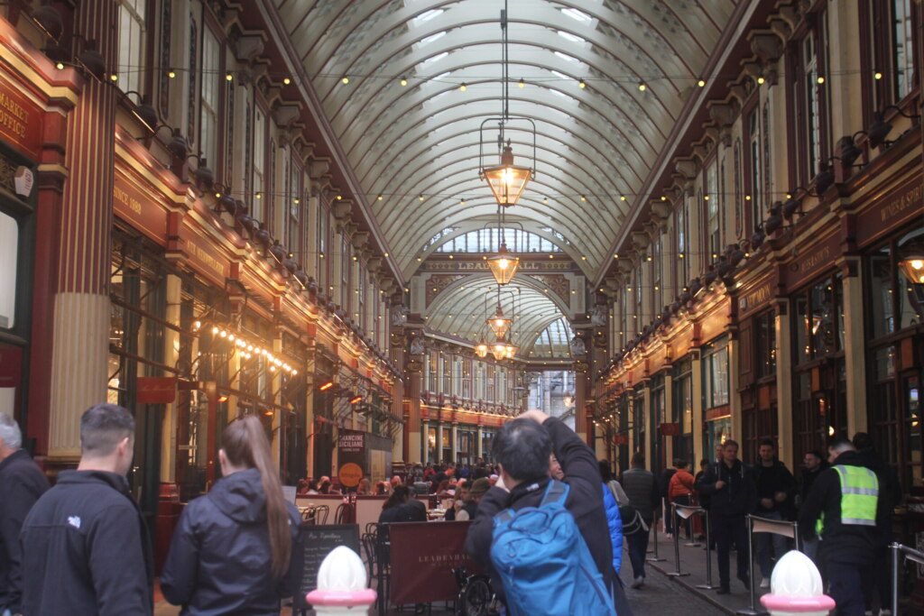 Leadenhall Market's covered Victorian arcade