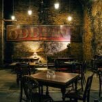Brick-walled cellar wine bar in London